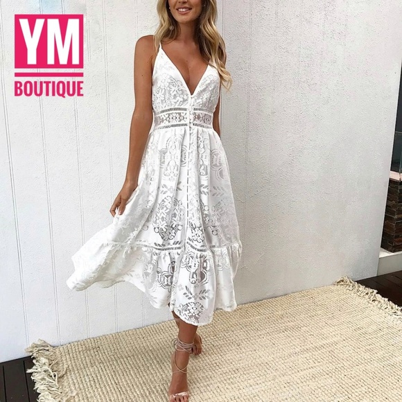 🔥Restock 1 Left🔥Beautiful Summertime midi dress - Picture 2 of 4